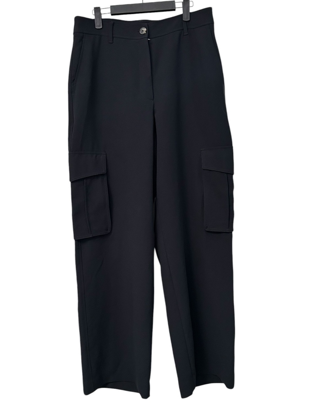 Aritzia Wilfred Bridger Cargo Pant Wide-Leg Trouser In Black Sz 12 Style 113319 - Picture 5 of 16